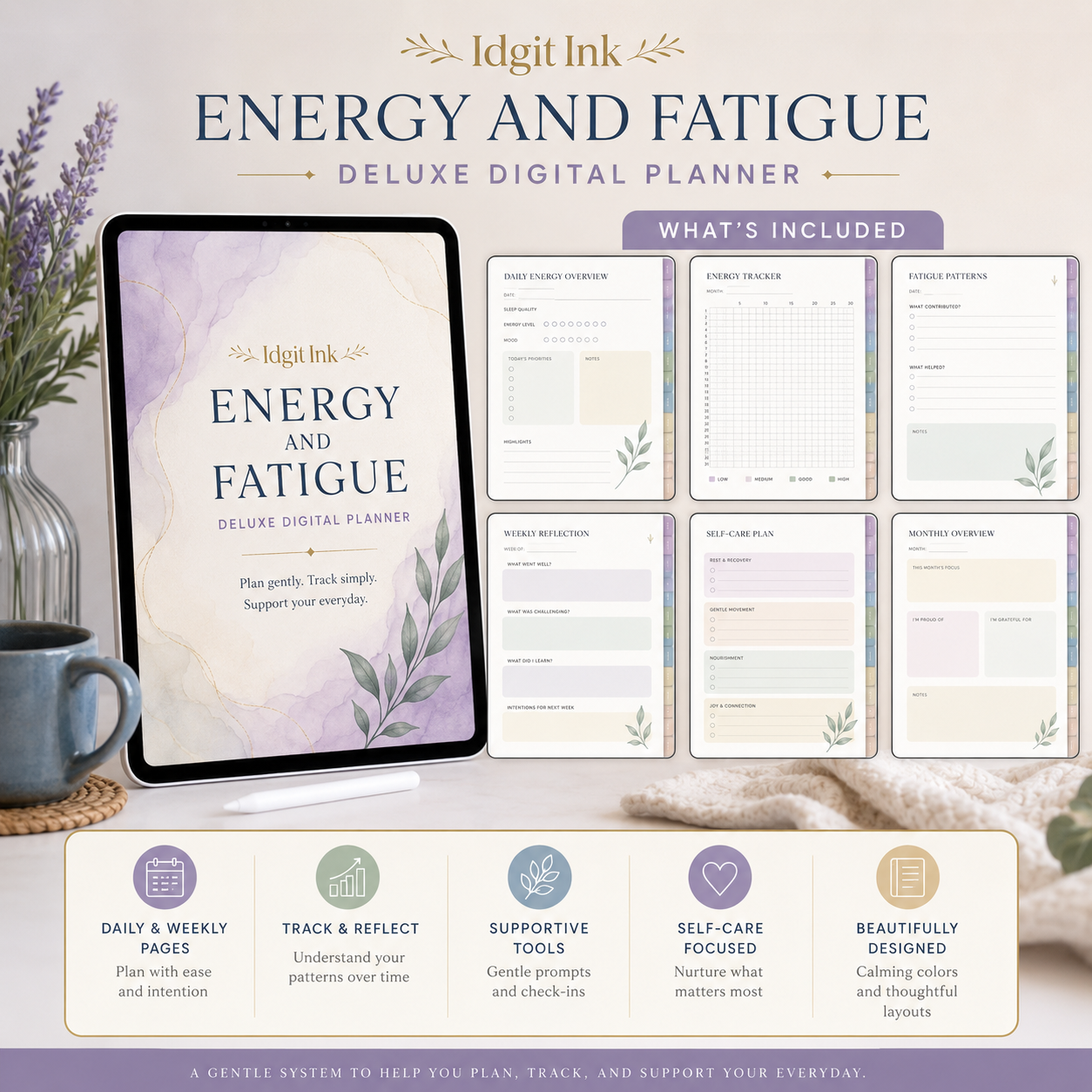 Energy and Fatigue Deluxe Digital Planner and Pacing Toolkit listing image 5 of 10