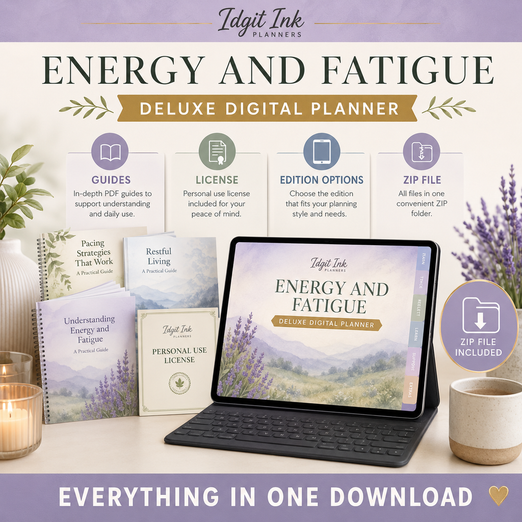 Energy and Fatigue Deluxe Digital Planner and Pacing Toolkit listing image 9 of 10