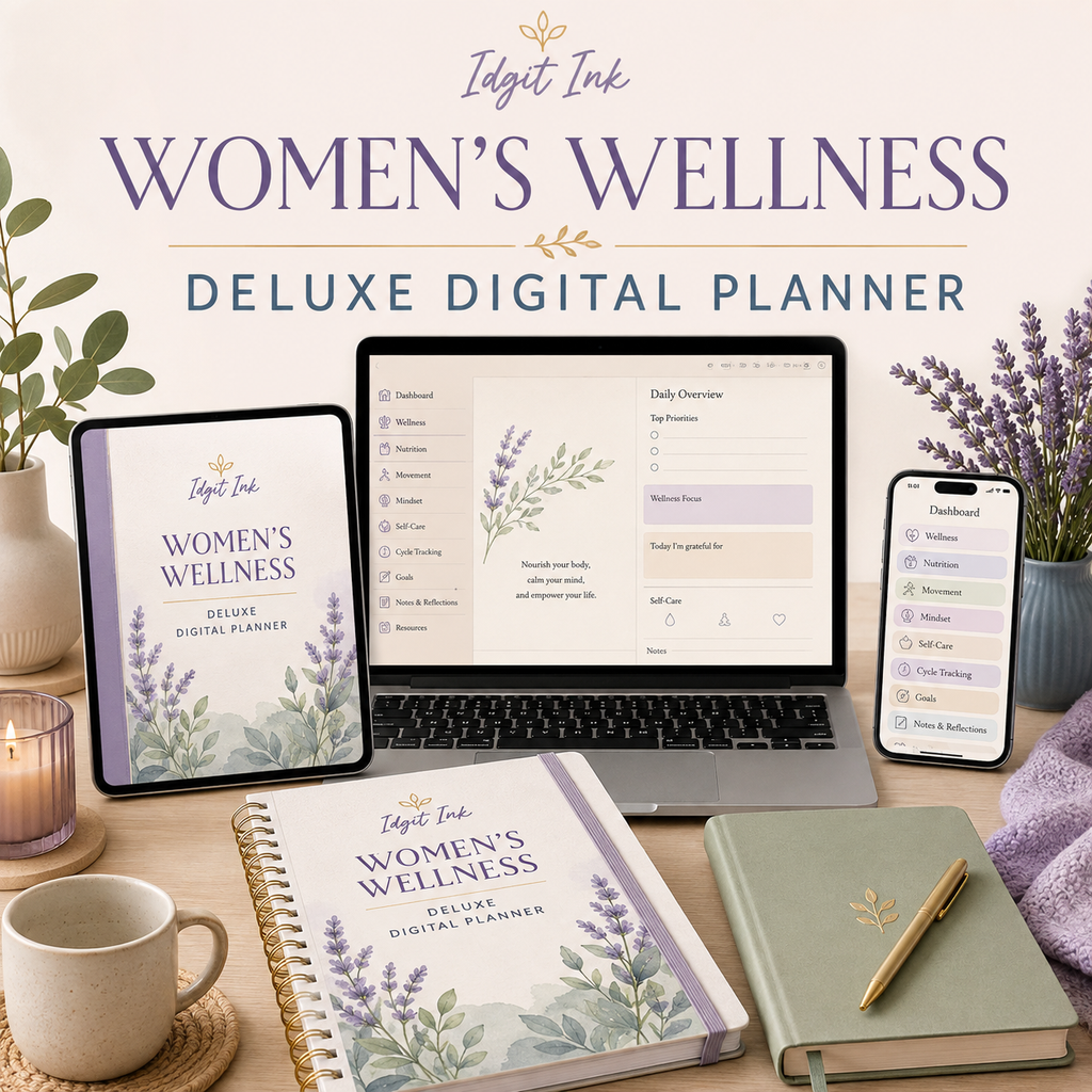 Women’s Wellness Deluxe Digital Planner listing image 1 of 10