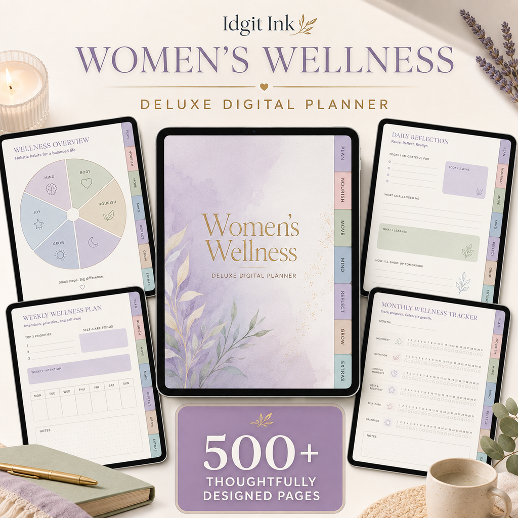Women’s Wellness Deluxe Digital Planner listing image 4 of 10