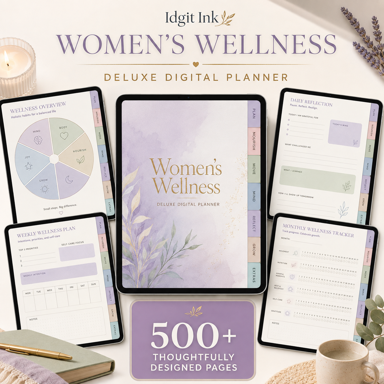 Women’s Wellness Deluxe Digital Planner listing image 4 of 10
