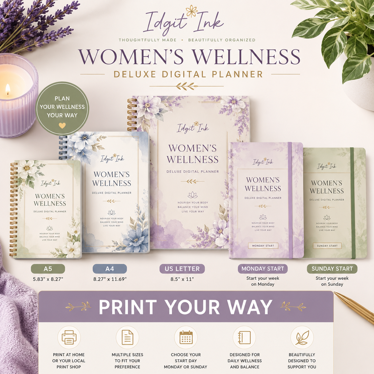 Women’s Wellness Deluxe Digital Planner listing image 6 of 10