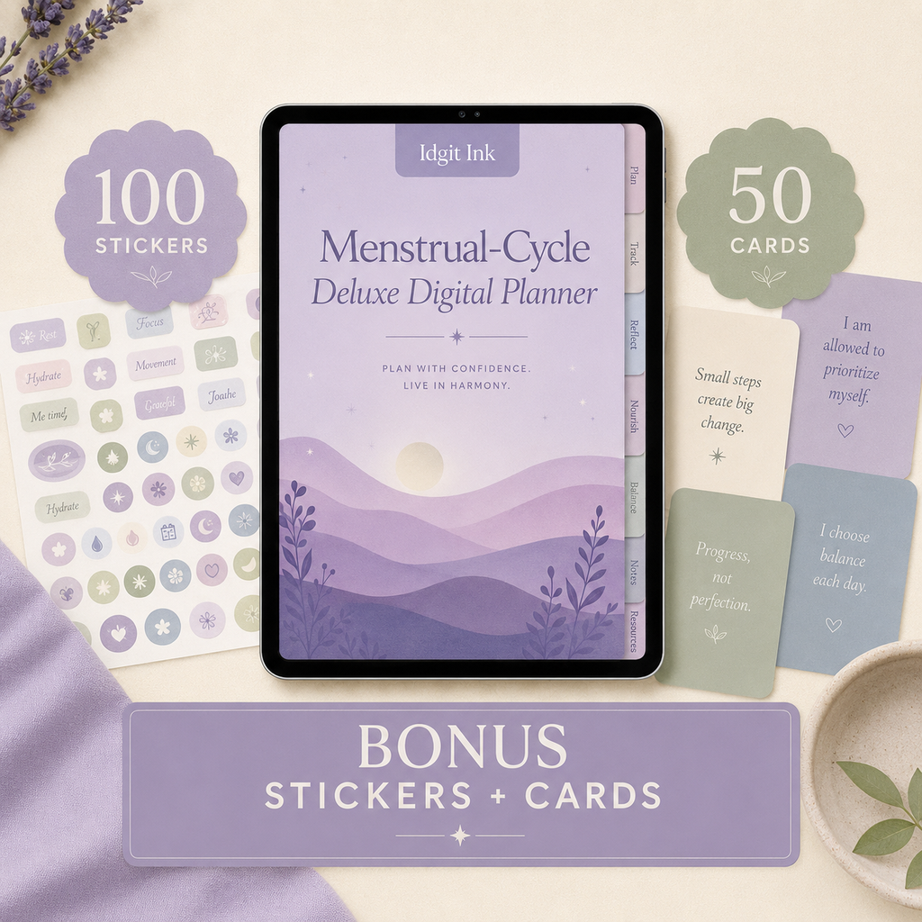 Menstrual-Cycle Deluxe Digital Tracking Planner listing image 7 of 10