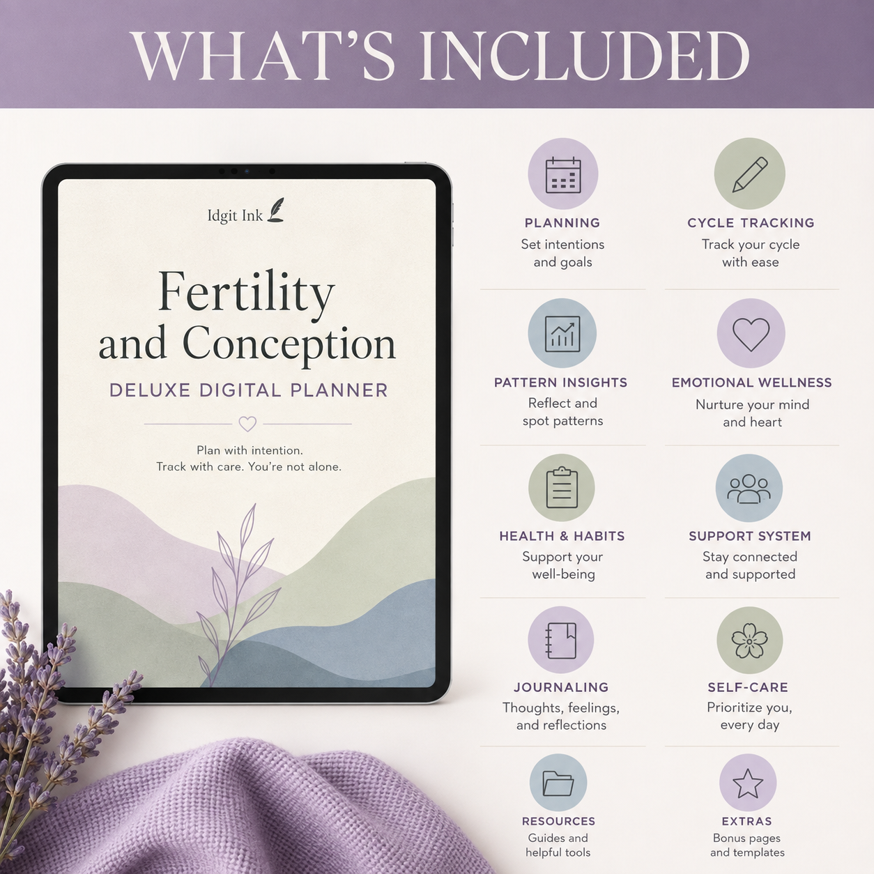 Fertility and Conception Deluxe Digital Planner listing image 2 of 10