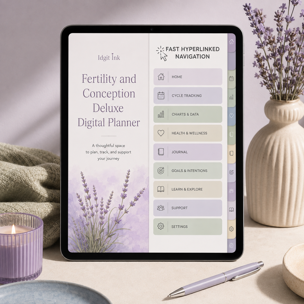Fertility and Conception Deluxe Digital Planner listing image 3 of 10