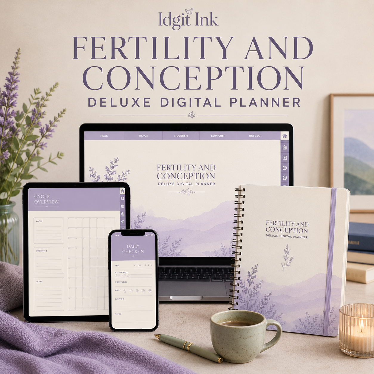 Fertility and Conception Deluxe Digital Planner listing image 4 of 10