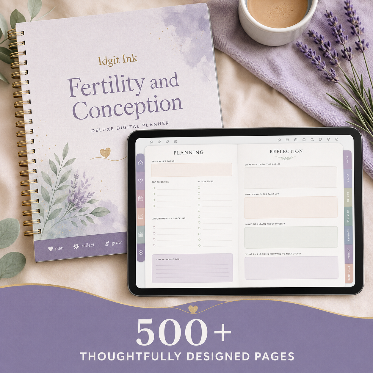 Fertility and Conception Deluxe Digital Planner listing image 5 of 10