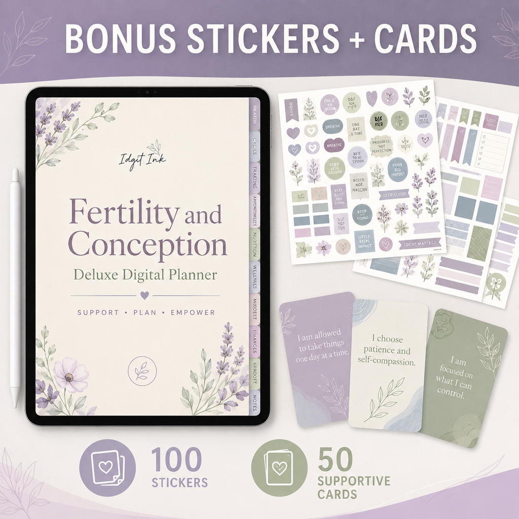 Fertility and Conception Deluxe Digital Planner listing image 8 of 10