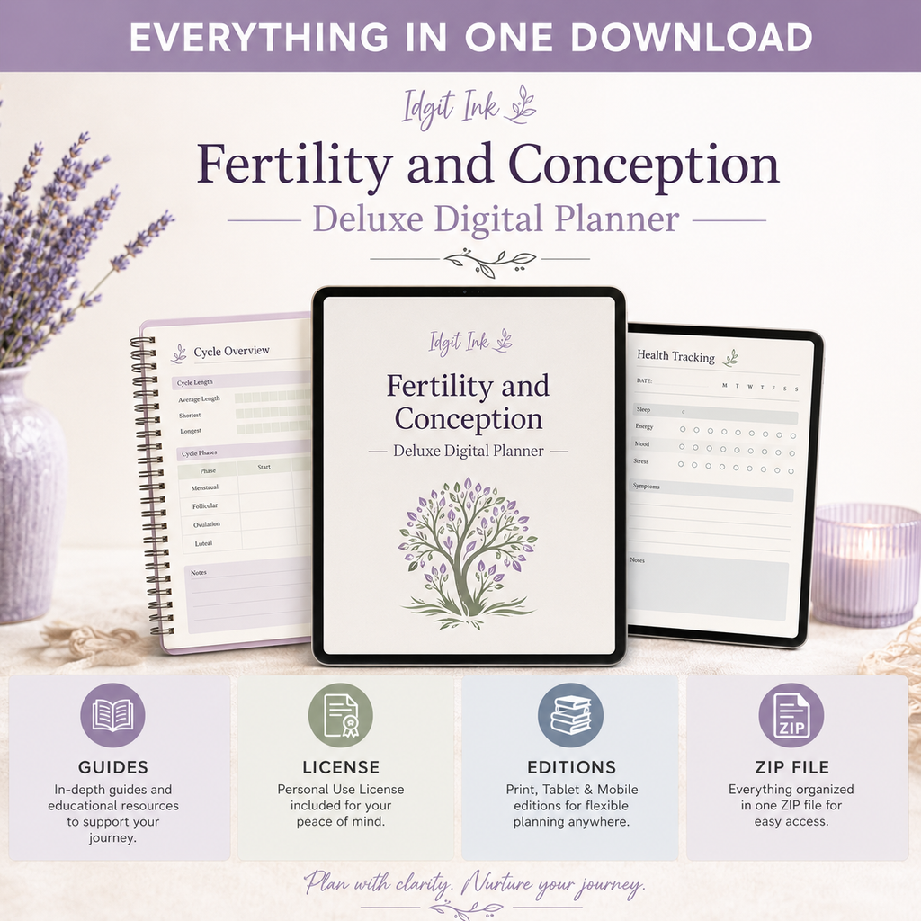 Fertility and Conception Deluxe Digital Planner listing image 9 of 10