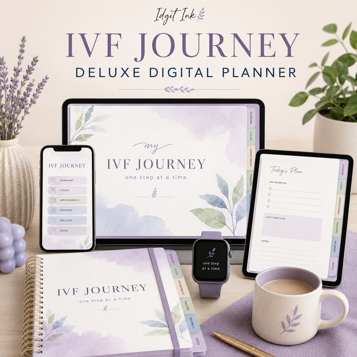 IVF Journey Deluxe Digital Planner and Support Organizer listing image 1 of 10