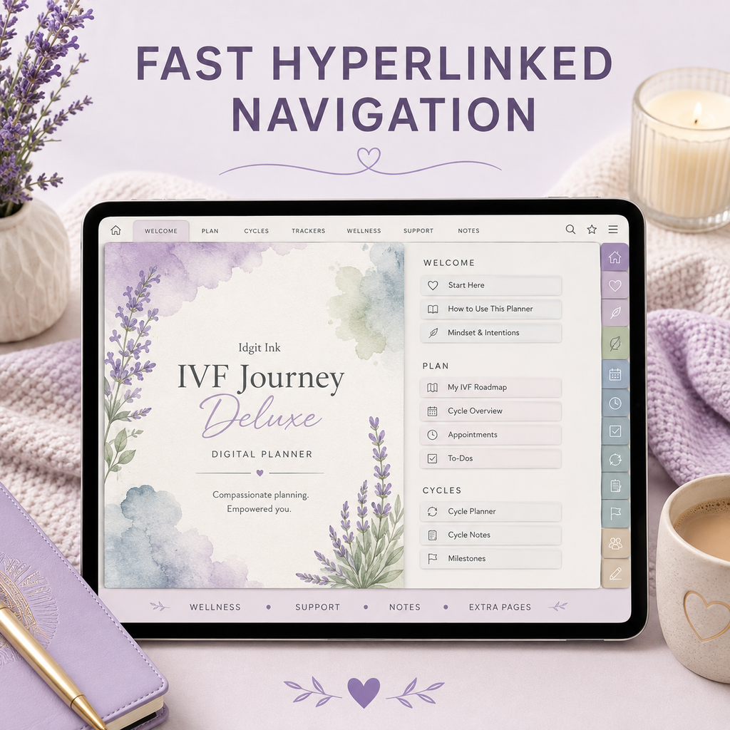 IVF Journey Deluxe Digital Planner and Support Organizer listing image 3 of 10