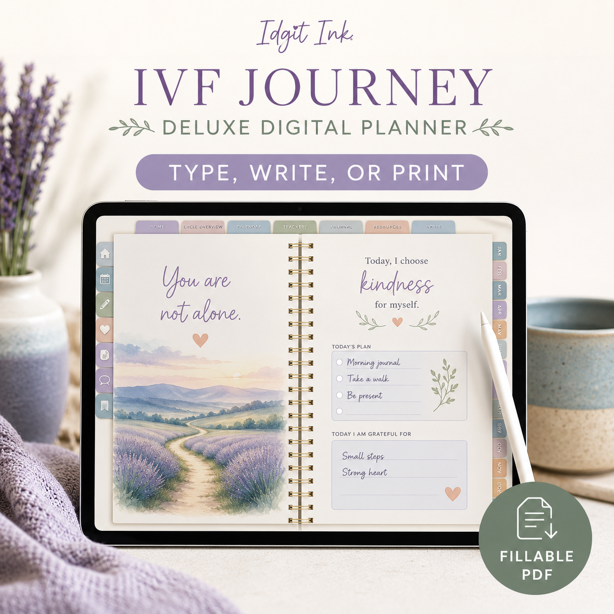 IVF Journey Deluxe Digital Planner and Support Organizer listing image 8 of 10