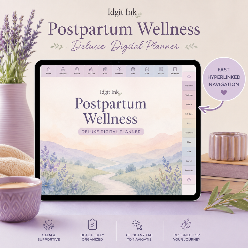 Postpartum Wellness Deluxe Digital Planner and Support Toolkit listing image 4 of 10