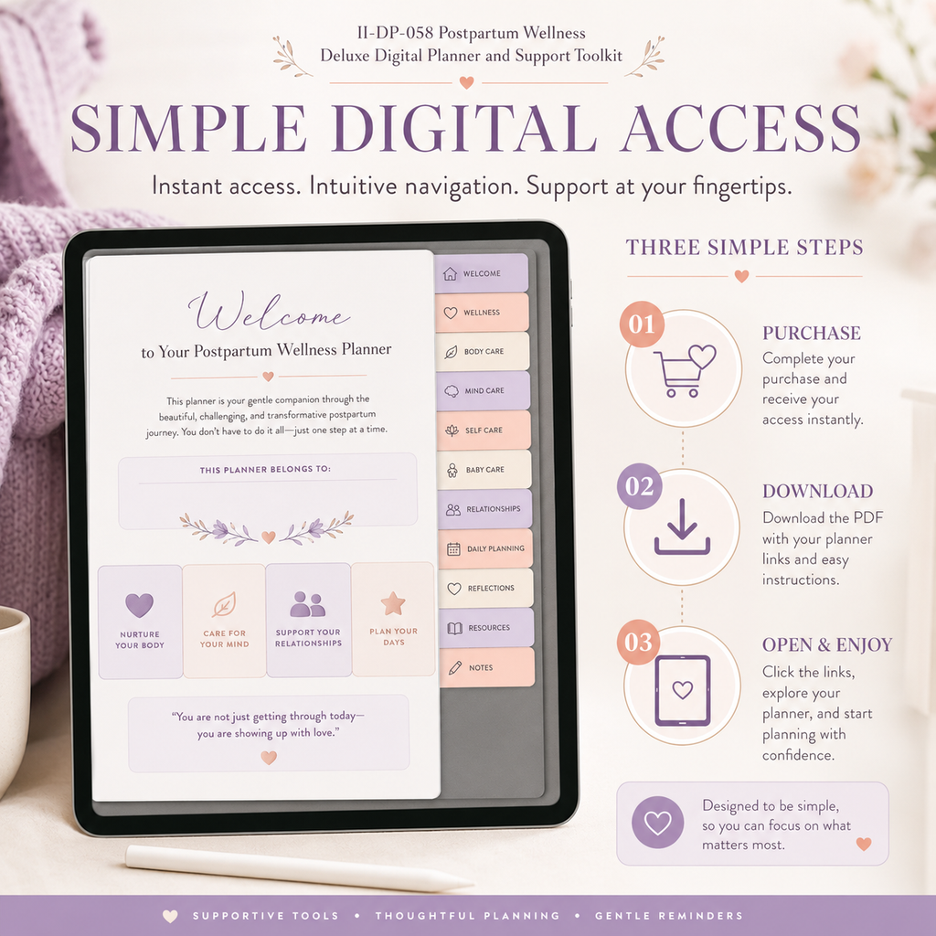 Postpartum Wellness Deluxe Digital Planner and Support Toolkit listing image 10 of 10