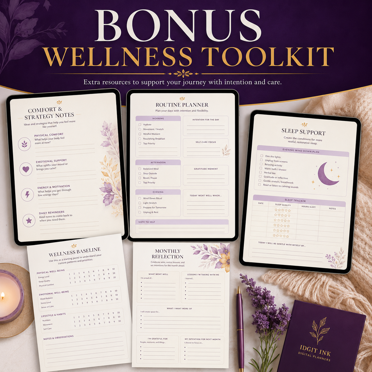 Menopause Wellness Deluxe Digital Planner and Symptom Tracker listing image 2 of 10