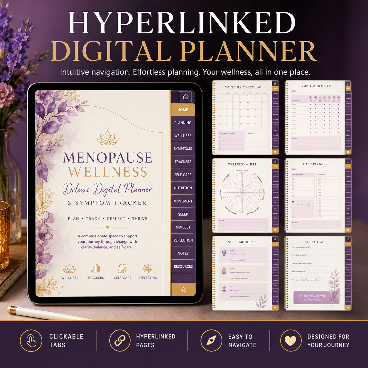 Menopause Wellness Deluxe Digital Planner and Symptom Tracker listing image 8 of 10
