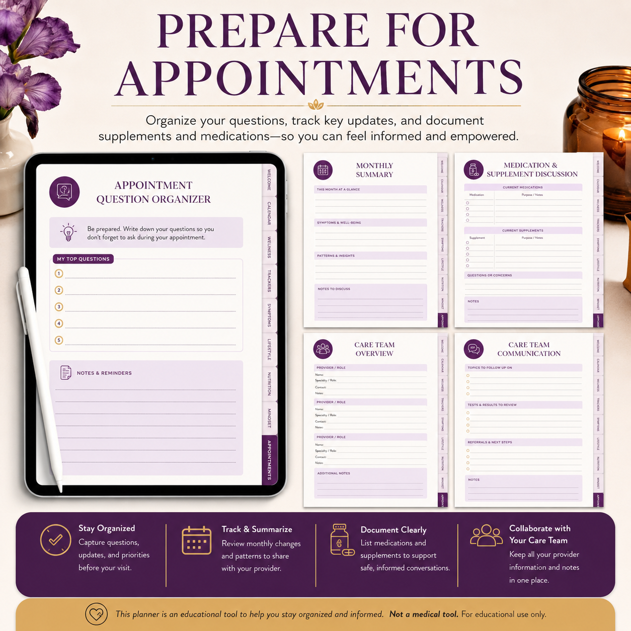 Menopause Wellness Deluxe Digital Planner and Symptom Tracker listing image 9 of 10