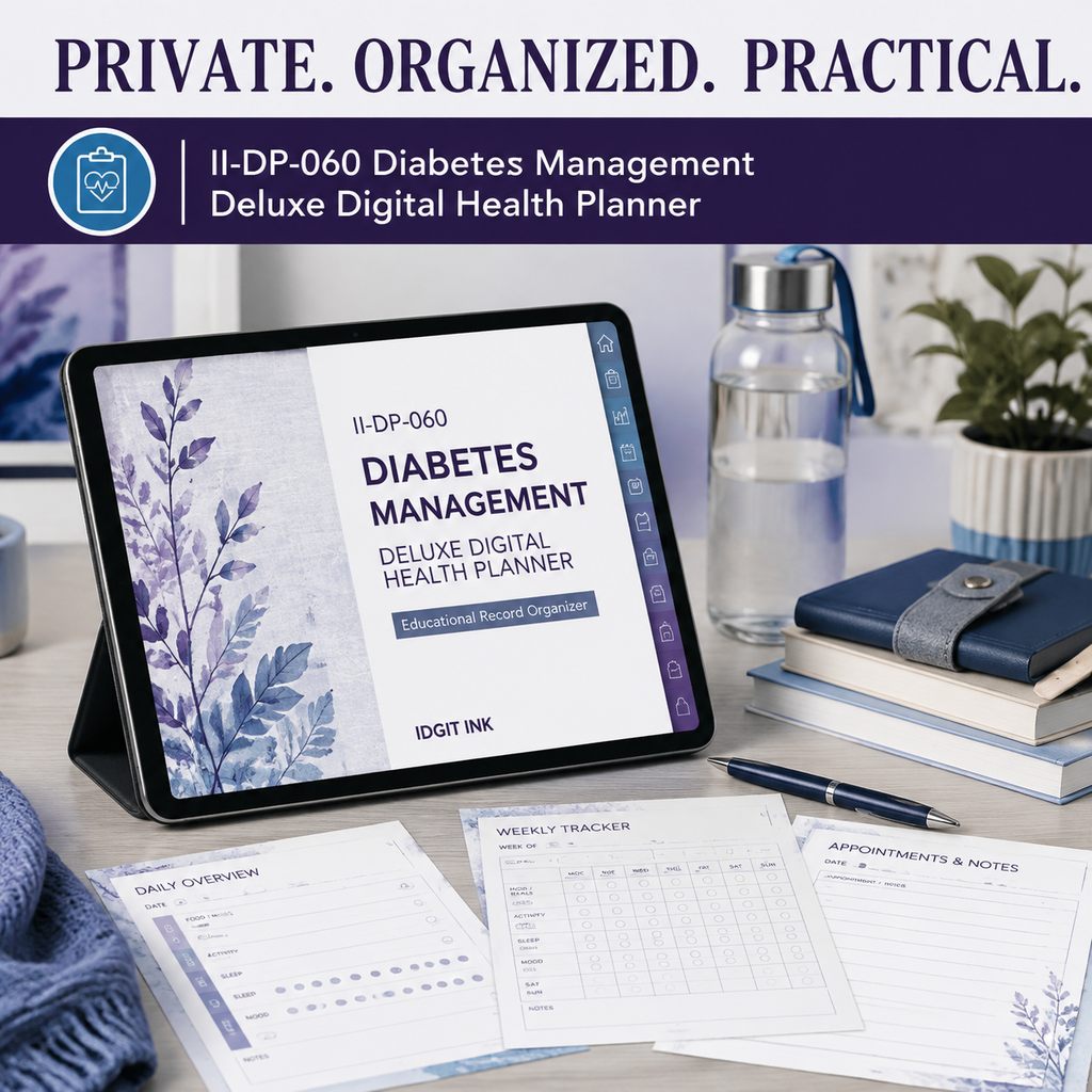 Diabetes Management Deluxe Digital Health Planner listing image 5 of 10