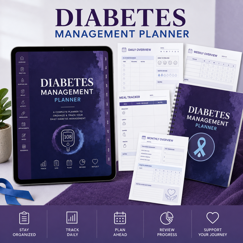 Diabetes Management Deluxe Digital Health Planner listing image 8 of 10