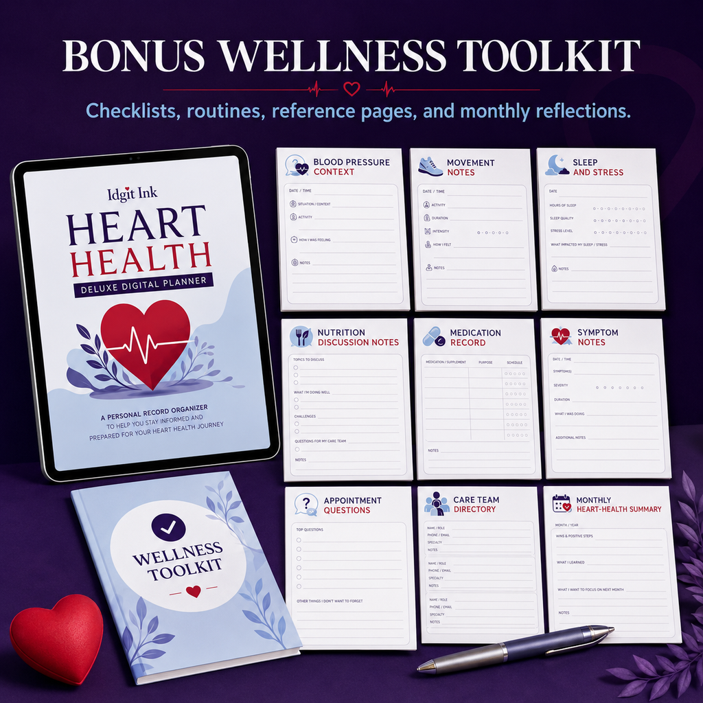 Heart-Health Deluxe Digital Planner and Care Organizer listing image 7 of 10