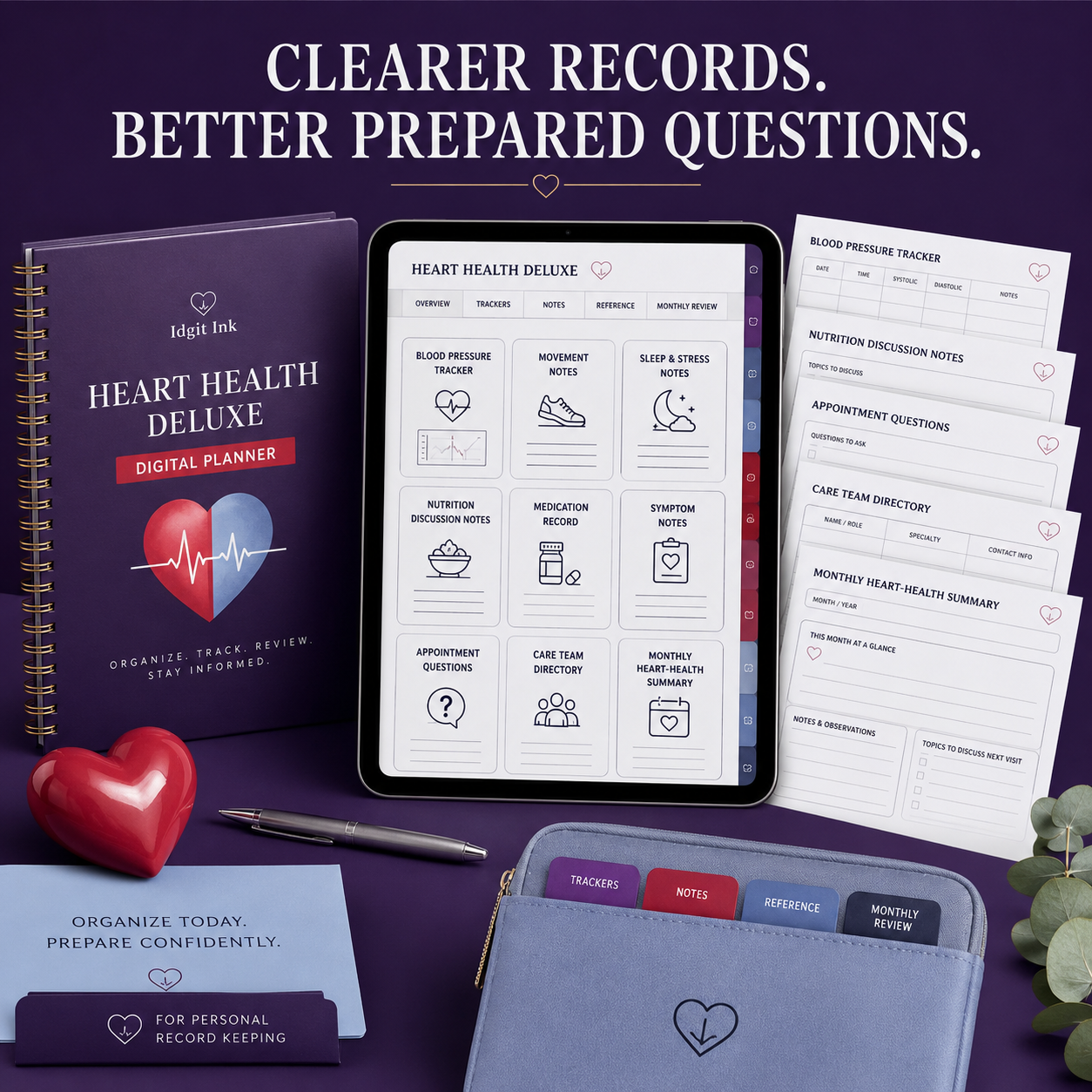 Heart-Health Deluxe Digital Planner and Care Organizer listing image 10 of 10