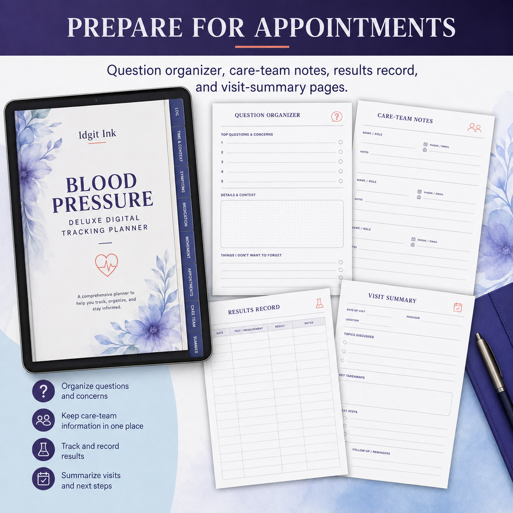 Blood-Pressure Tracking Deluxe Digital Planner listing image 4 of 10