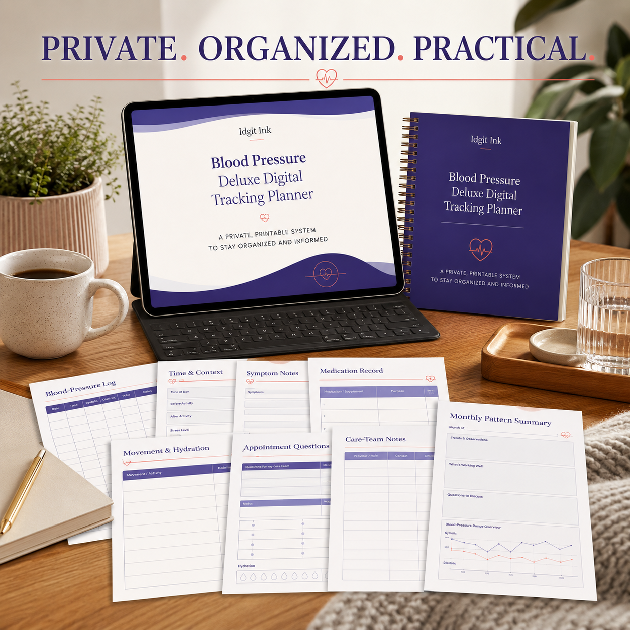 Blood-Pressure Tracking Deluxe Digital Planner listing image 5 of 10