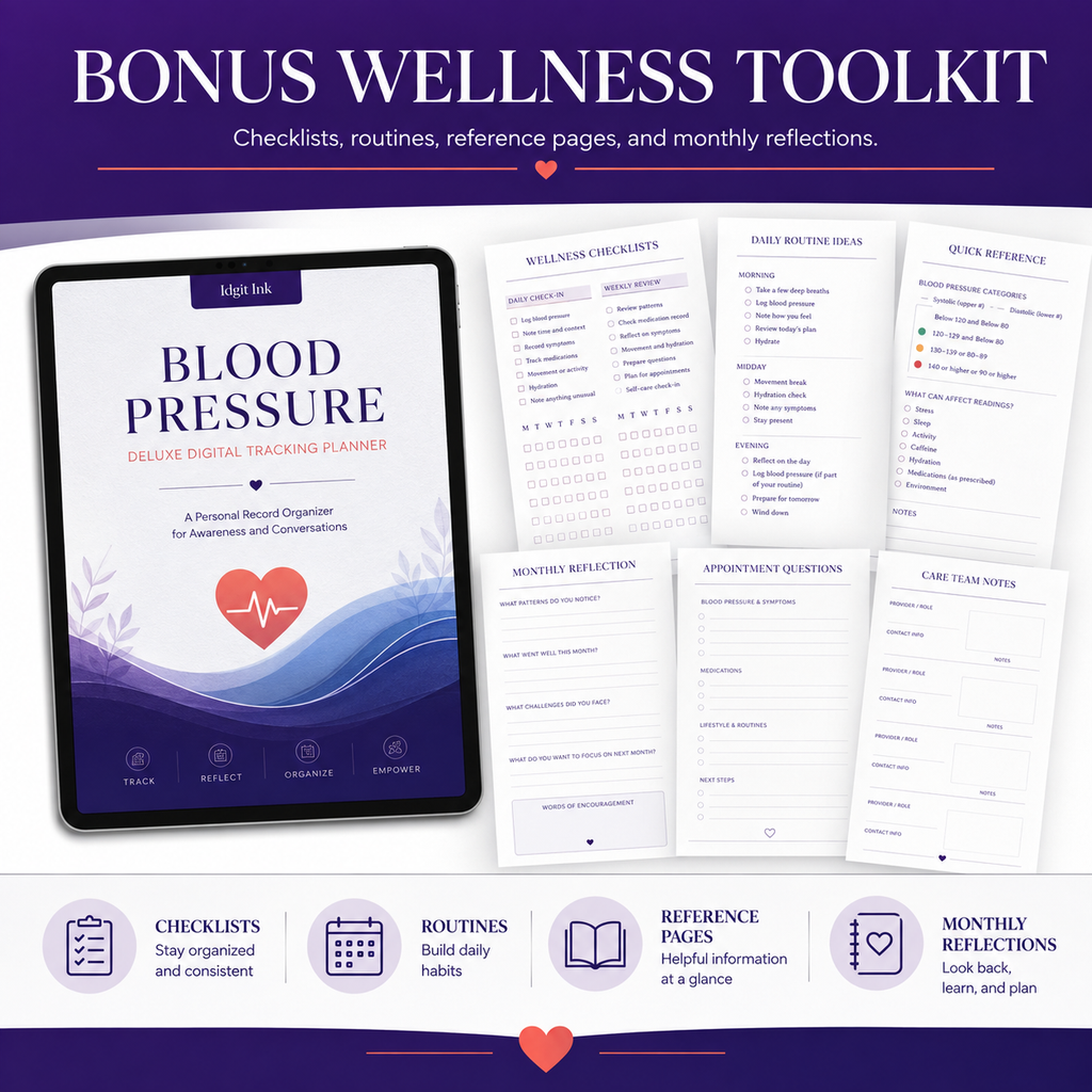 Blood-Pressure Tracking Deluxe Digital Planner listing image 6 of 10