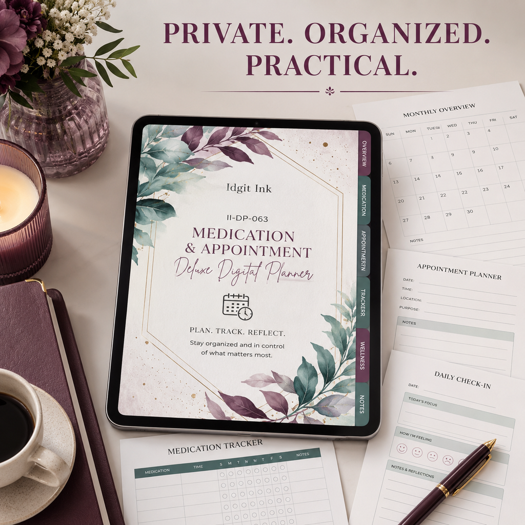 Medication and Appointment Deluxe Digital Health Planner listing image 9 of 10