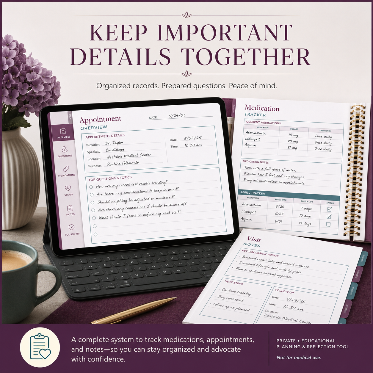 Medication and Appointment Deluxe Digital Health Planner listing image 10 of 10
