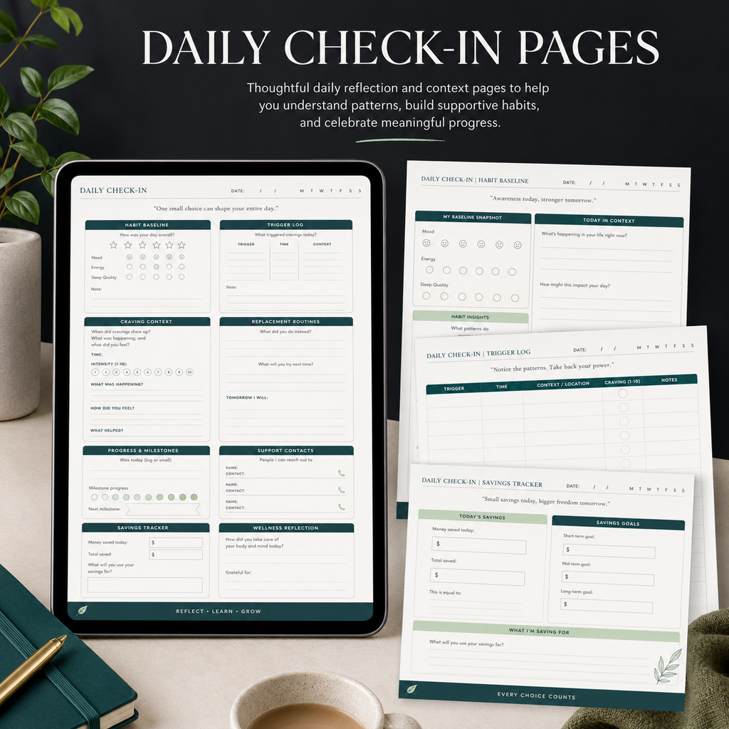 Smoking-Cessation Deluxe Digital Planner and Habit Toolkit listing image 3 of 10