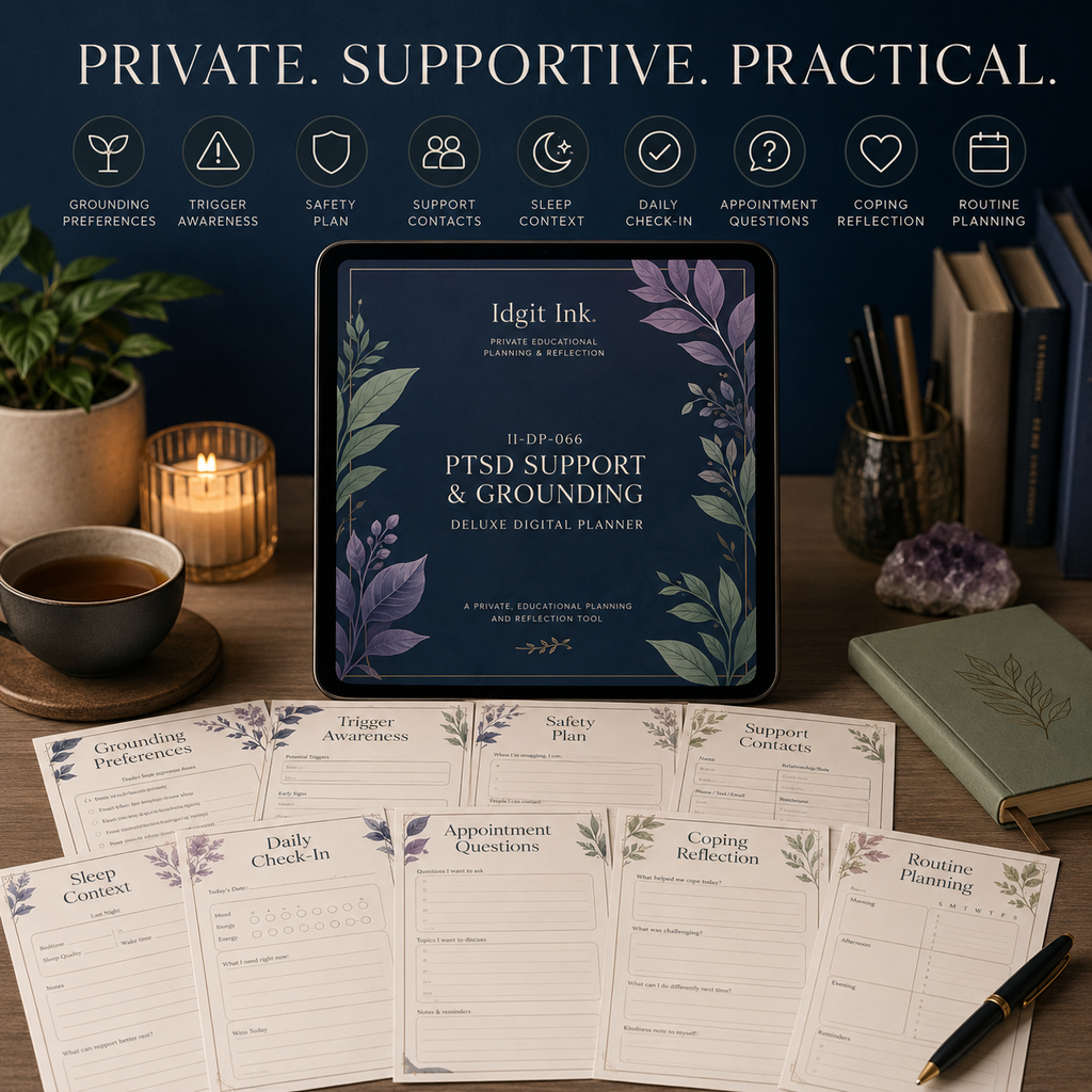 PTSD Support and Grounding Deluxe Digital Planner — listing image 10