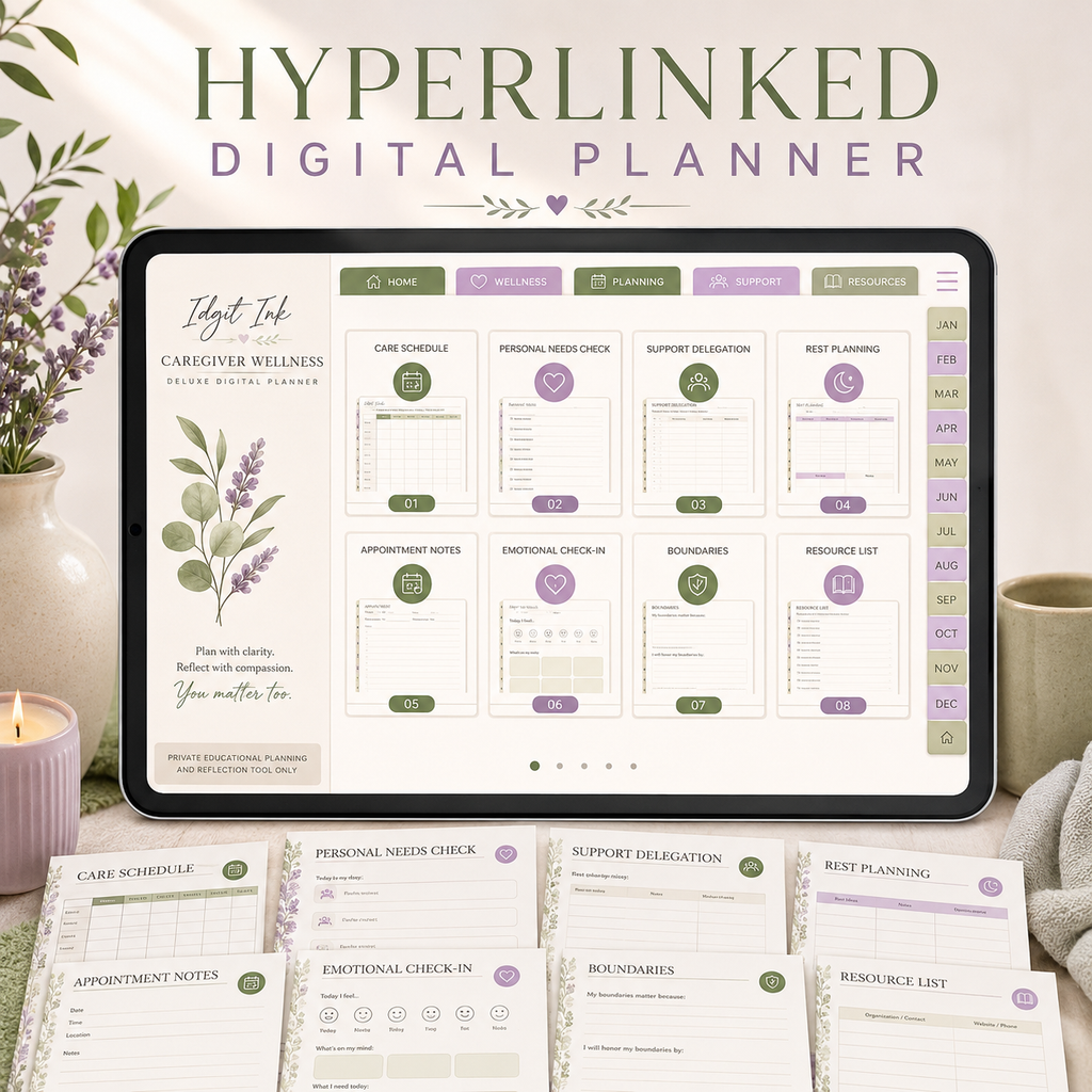 Caregiver Wellness Deluxe Digital Planner and Support Organizer listing image 7 of 10