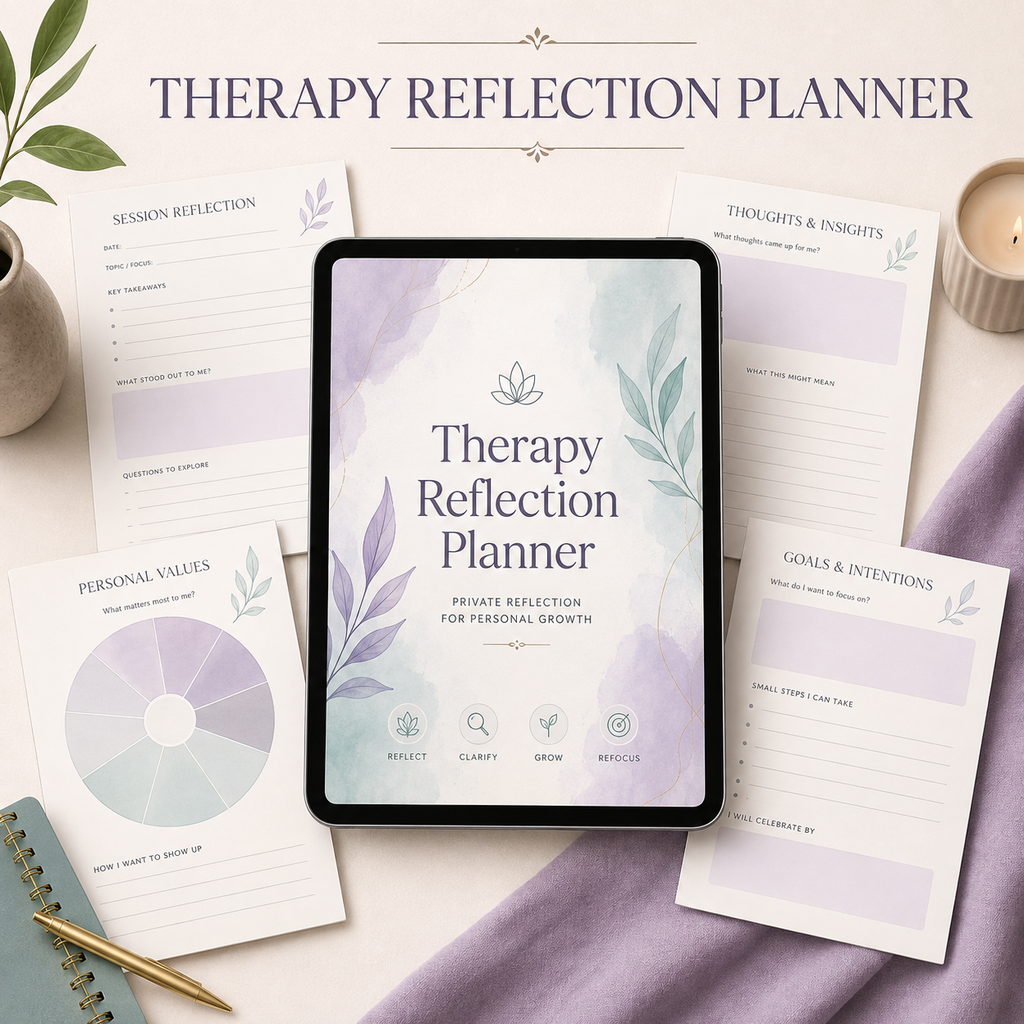 Therapy Reflection Deluxe Digital Planner and Session Companion — listing image 02