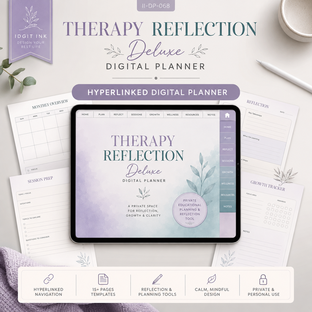 Therapy Reflection Deluxe Digital Planner and Session Companion — listing image 05