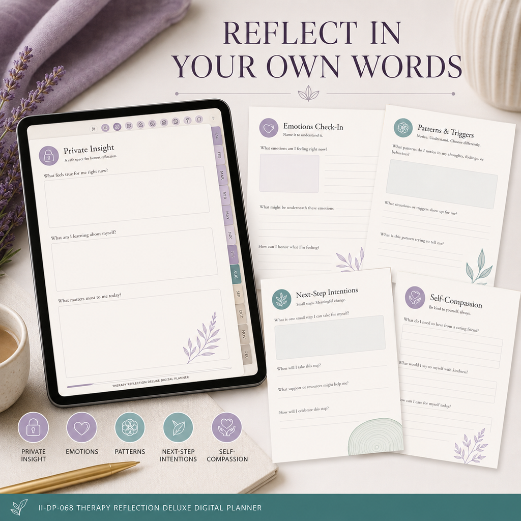 Therapy Reflection Deluxe Digital Planner and Session Companion — listing image 06