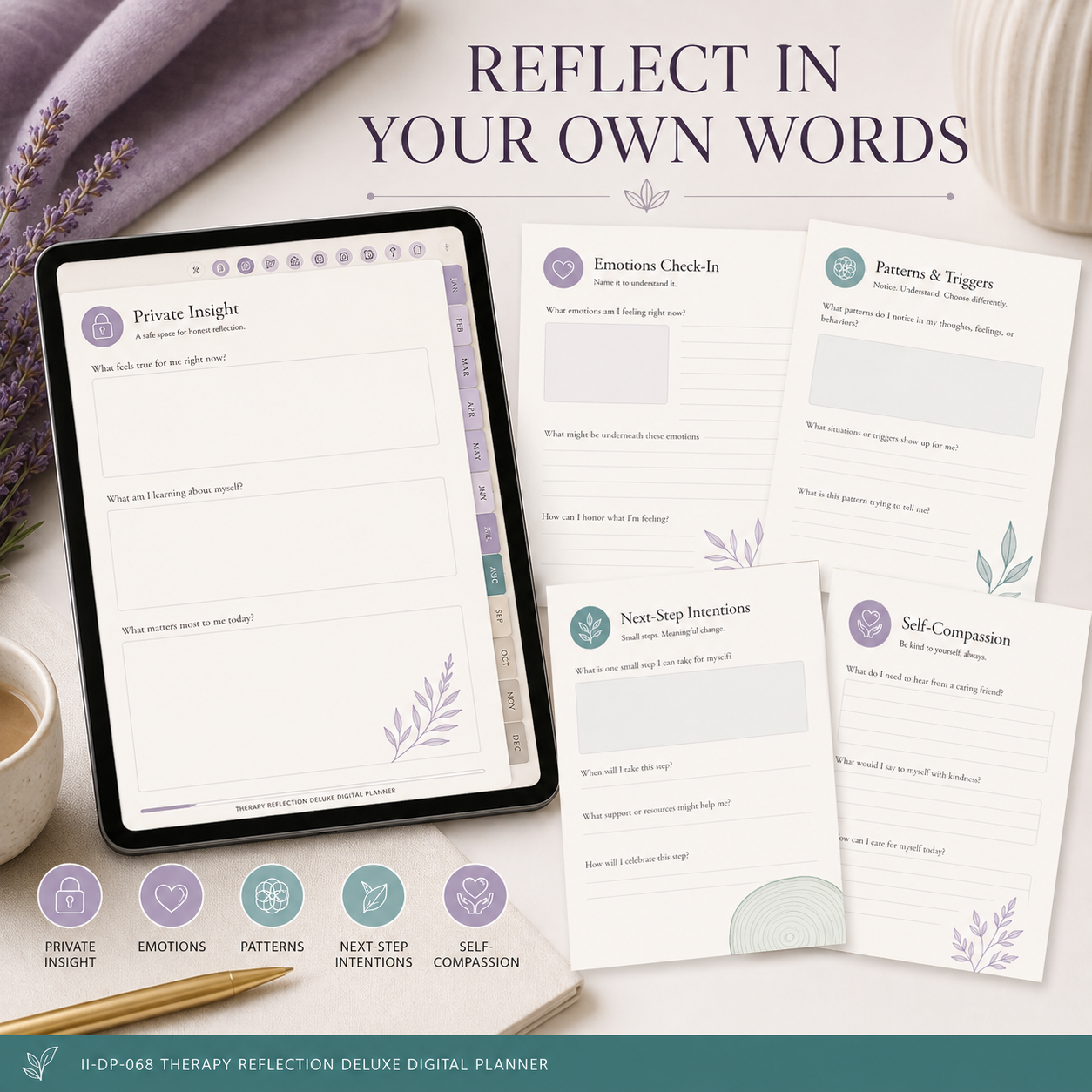 Therapy Reflection Deluxe Digital Planner and Session Companion — listing image 06