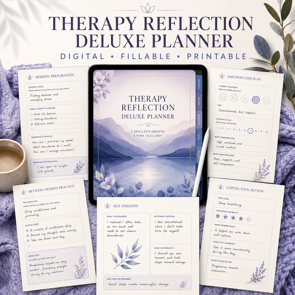Therapy Reflection Deluxe Digital Planner and Session Companion — listing image 07