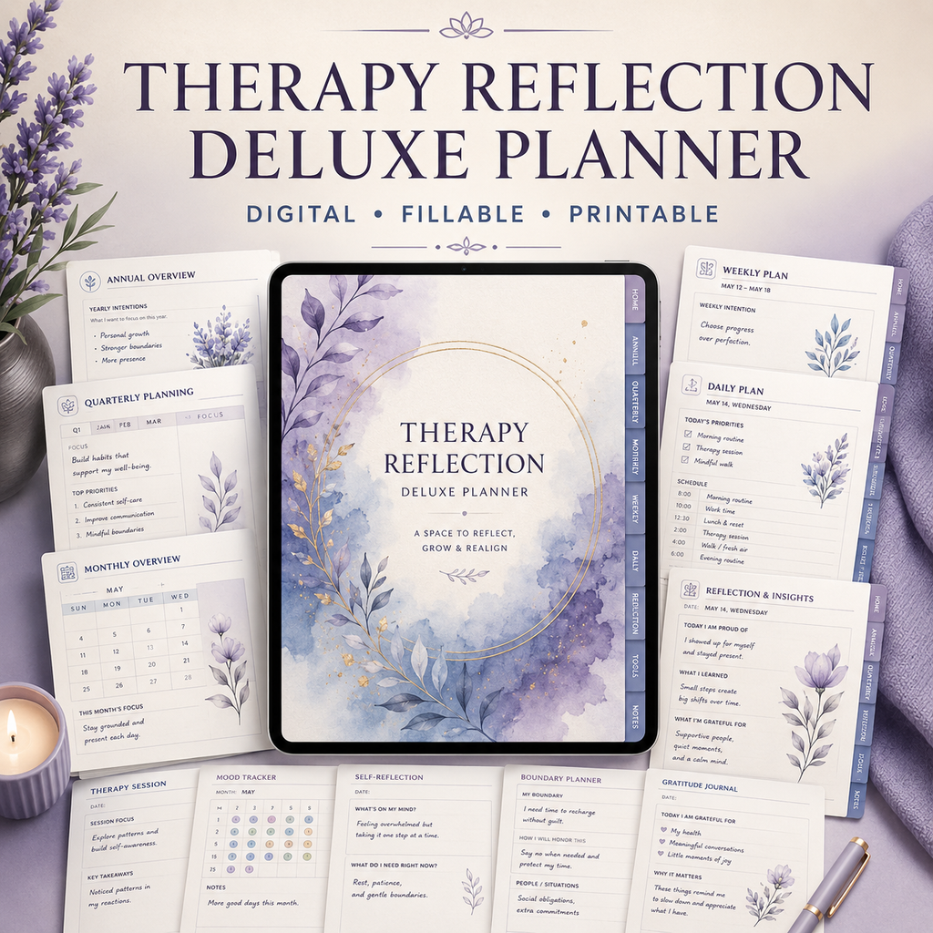 Therapy Reflection Deluxe Digital Planner and Session Companion — listing image 08