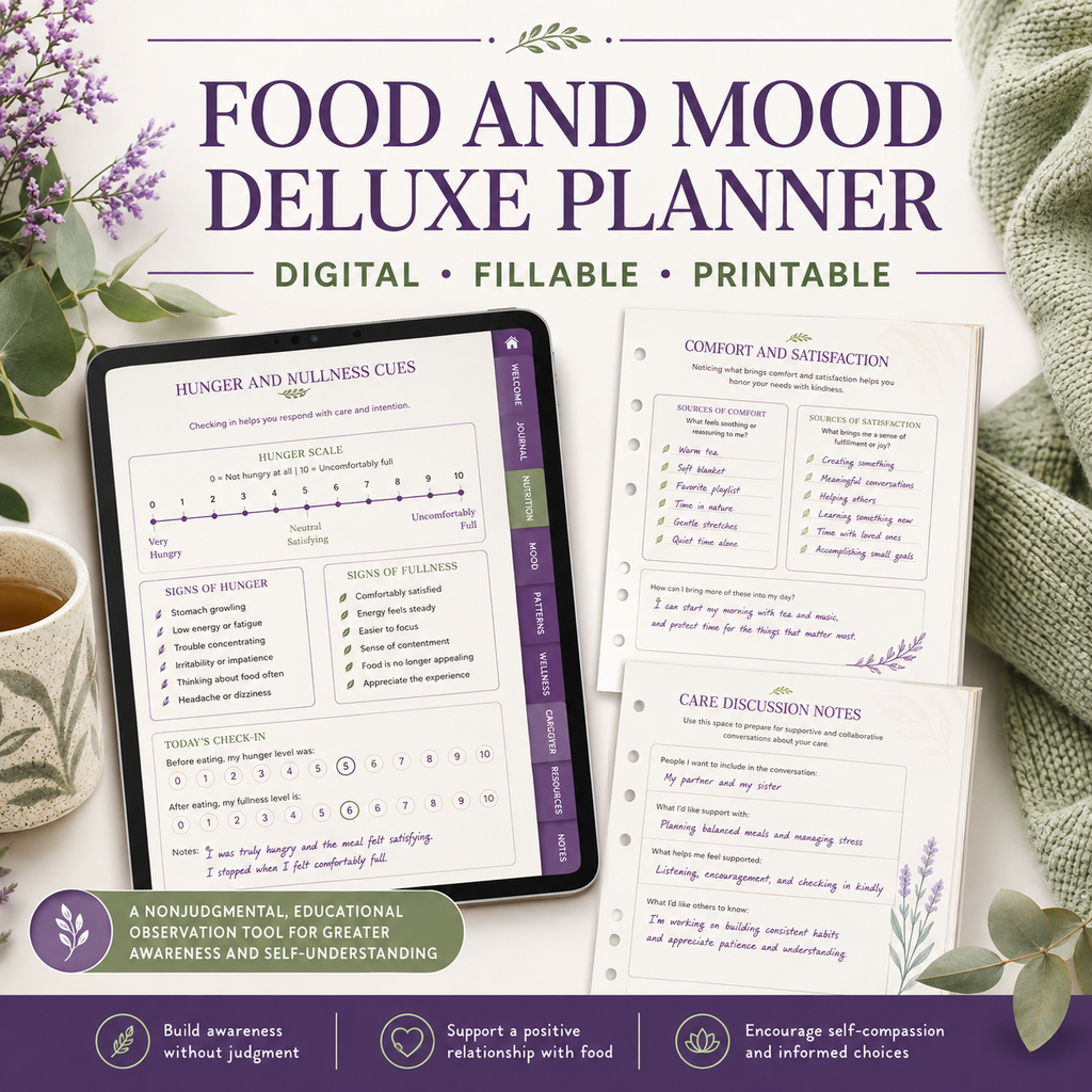 Food and Mood Deluxe Digital Tracking Planner — listing image 06
