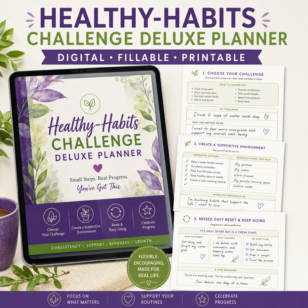Healthy-Habits Challenge Deluxe Digital Planner — listing image 06