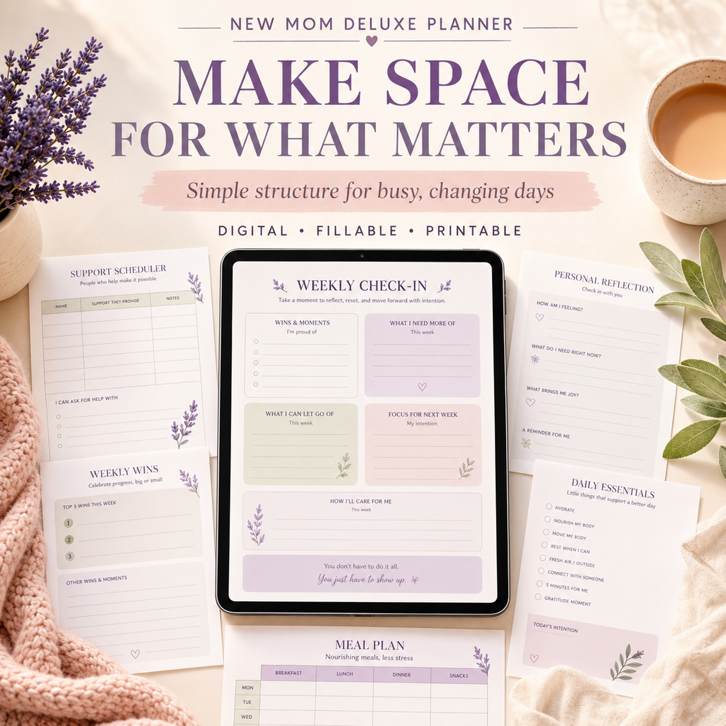 New-Mom Deluxe Digital Planner and Support Bundle — listing image 07