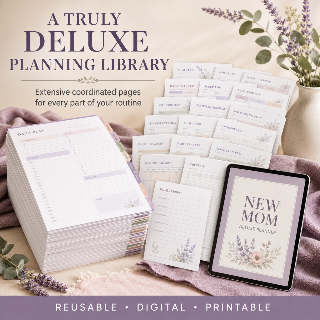 New-Mom Deluxe Digital Planner and Support Bundle — listing image 09
