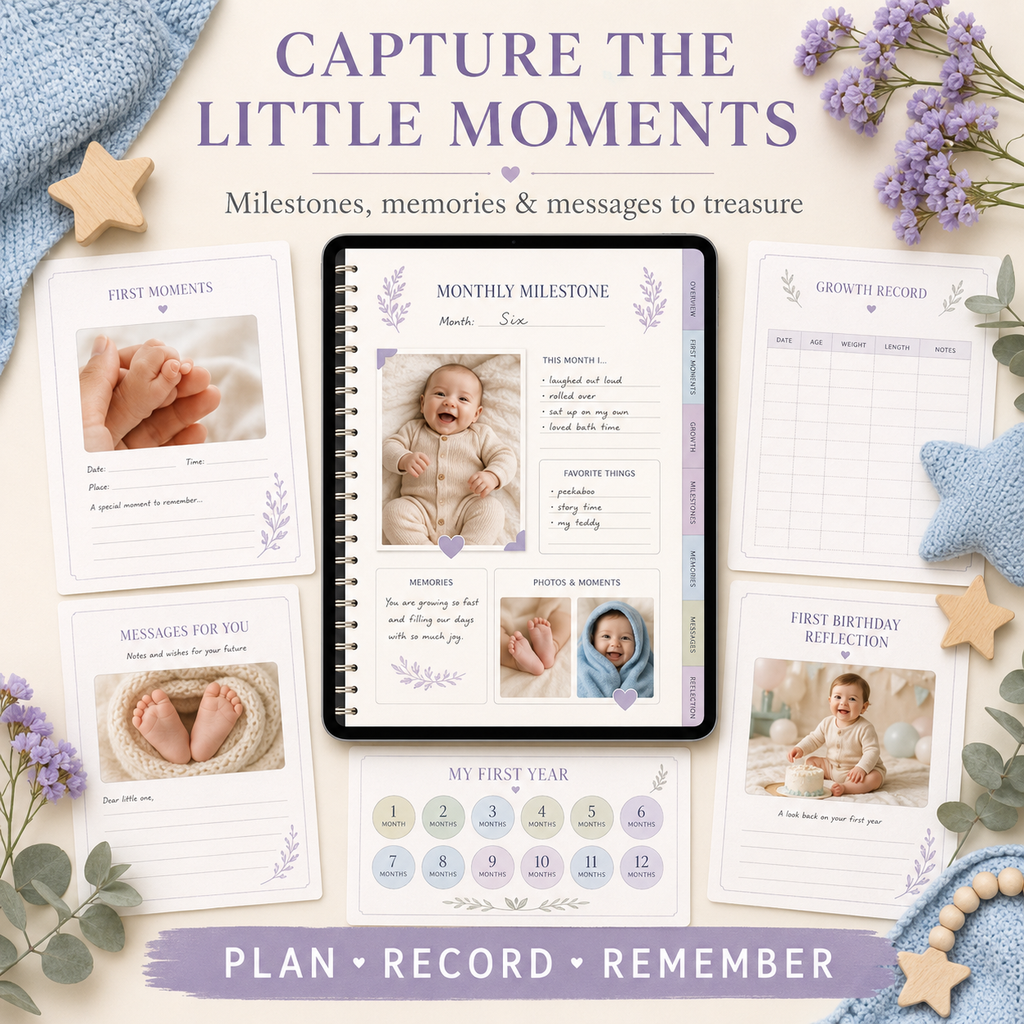 Baby’s First-Year Deluxe Digital Planner and Memory Book listing image 3 of 10