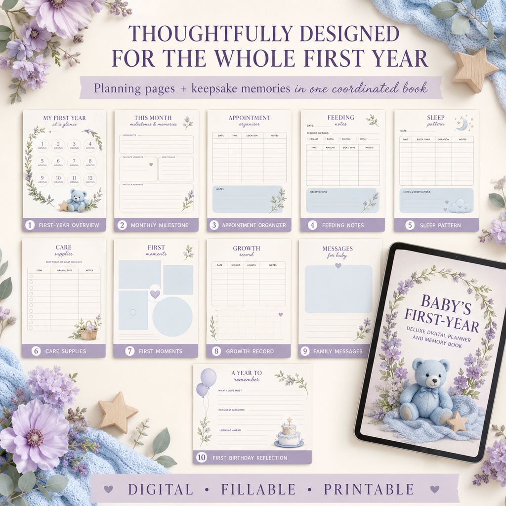 Baby’s First-Year Deluxe Digital Planner and Memory Book listing image 5 of 10