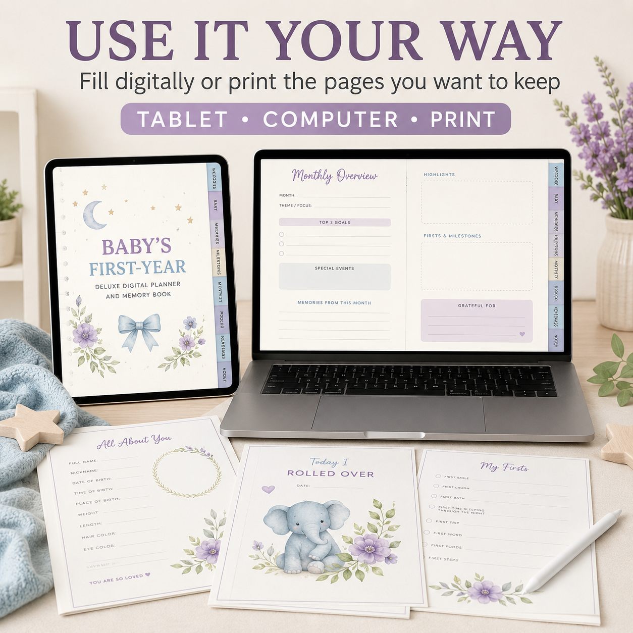 Baby’s First-Year Deluxe Digital Planner and Memory Book listing image 6 of 10