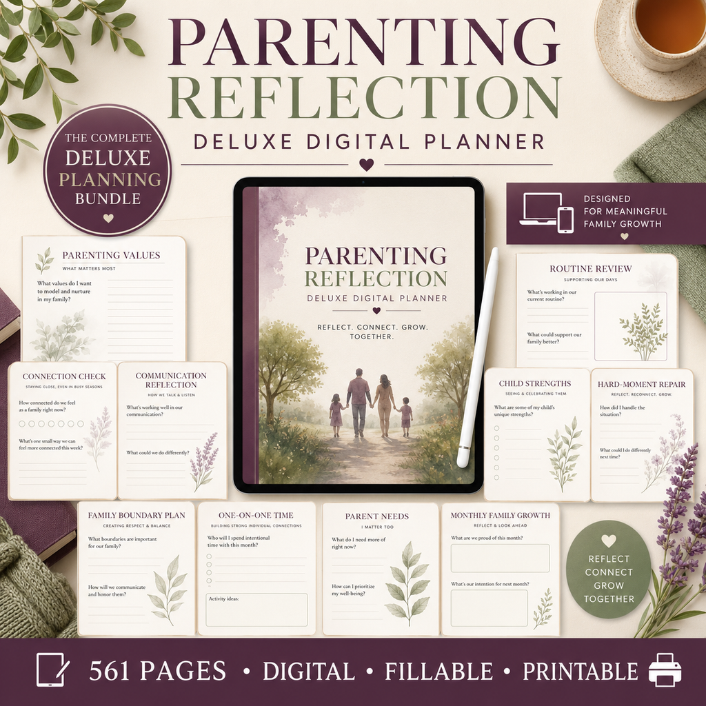Parenting Reflection Deluxe Digital Planner listing image 8 of 10