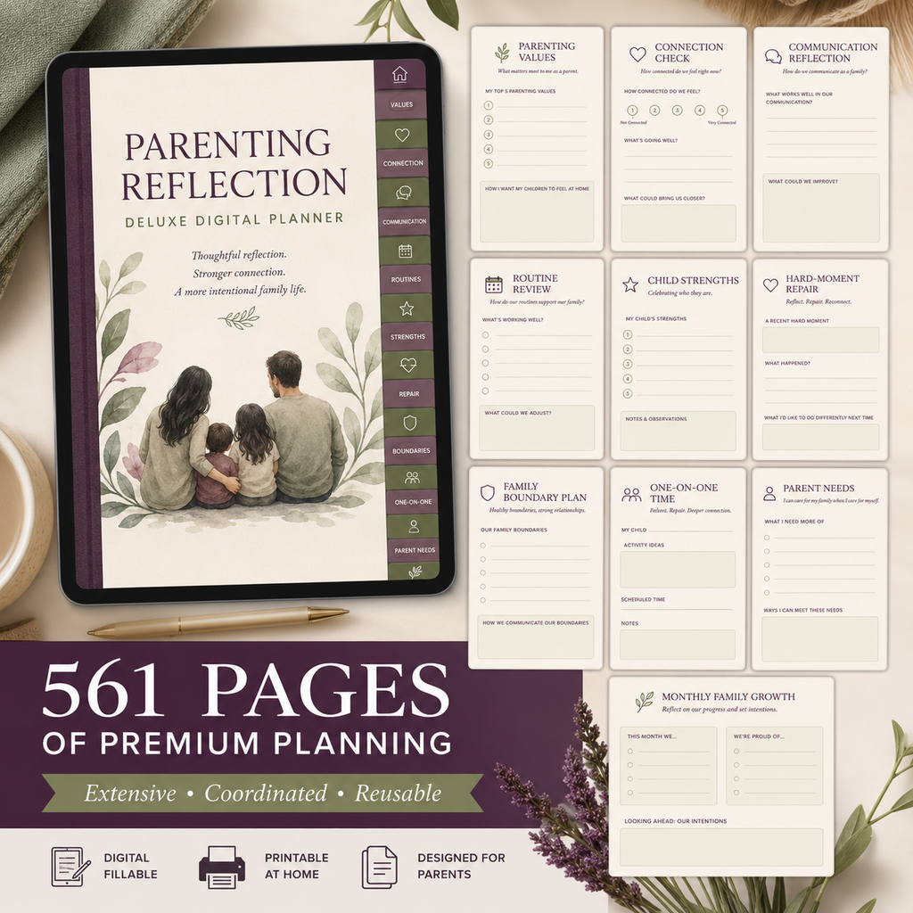 Parenting Reflection Deluxe Digital Planner listing image 9 of 10