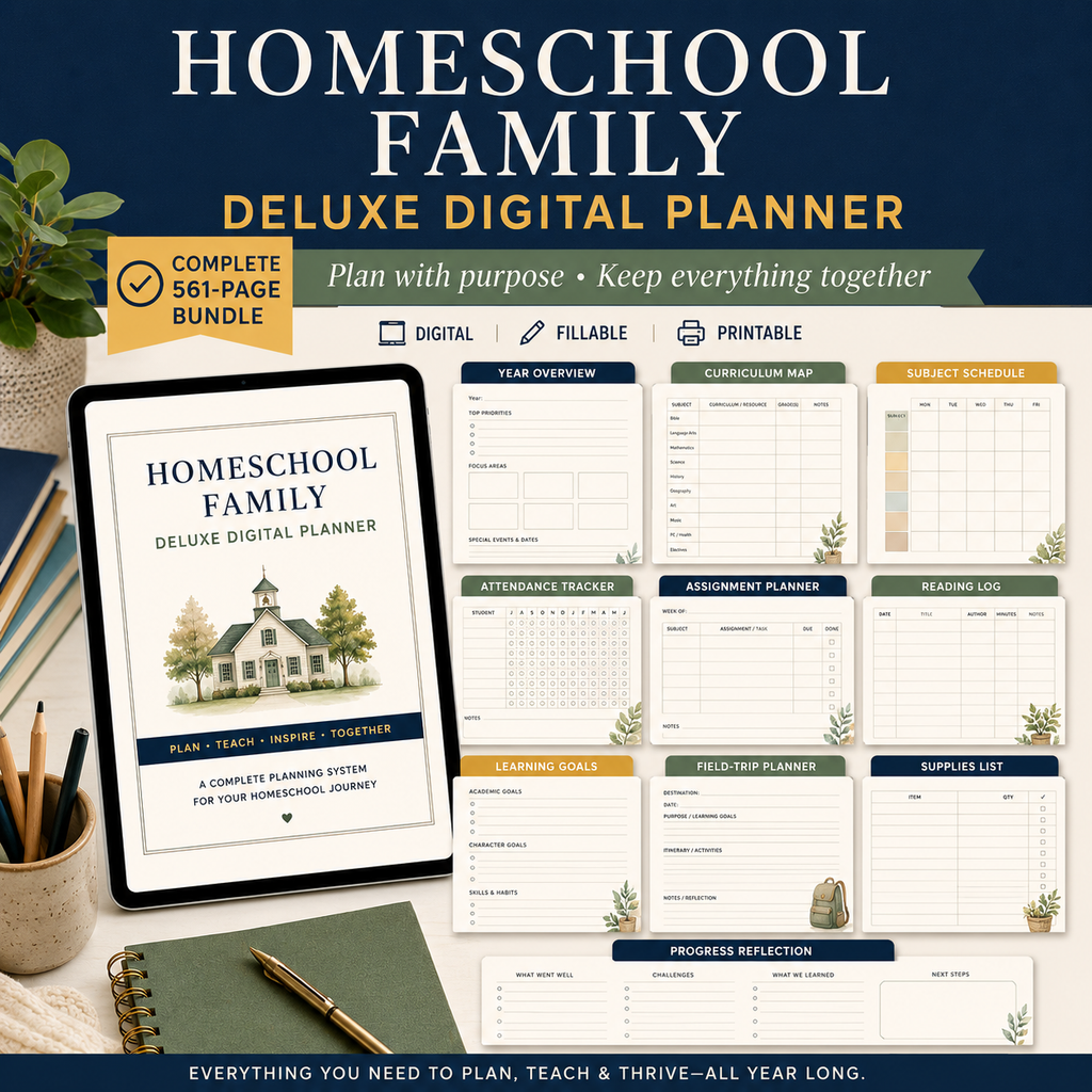 Homeschool Family Deluxe Digital Academic Planner listing image 2 of 10
