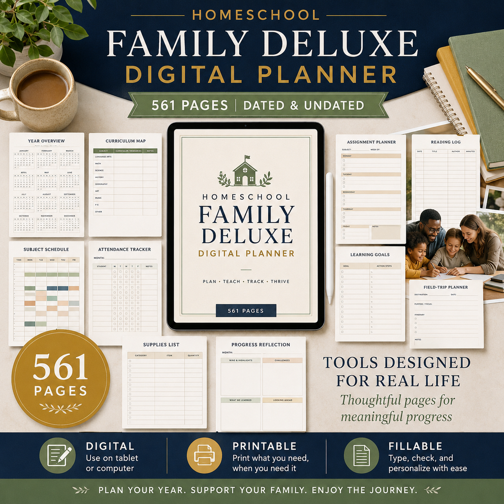 Homeschool Family Deluxe Digital Academic Planner listing image 3 of 10